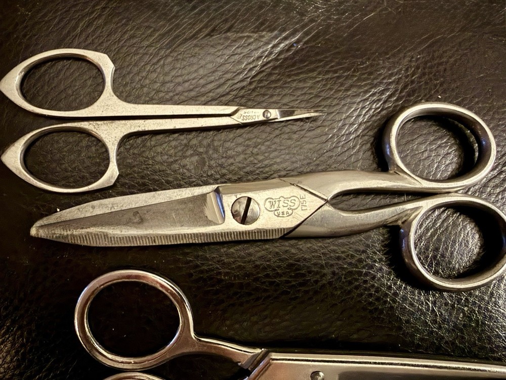 Three Vintage Sewing Scissors