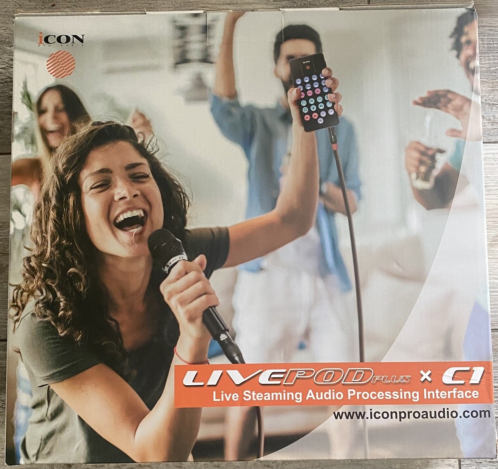 Icon Pro Audio LIVEPOD Plus xC1 Live Steaming Audio Processing Interface Bundle