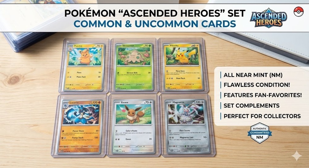 Pokemon Acended Heros Common/Uncommon Starter Set