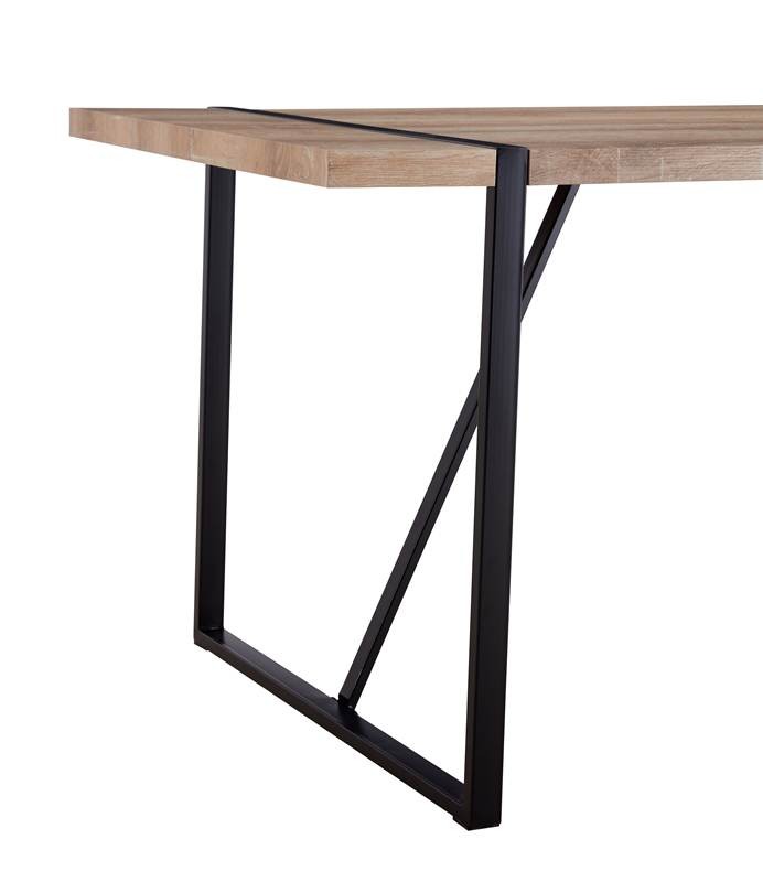 55" Dining Table modern rustic Industrial Rectangular MDF Wood Colour For 4-6
