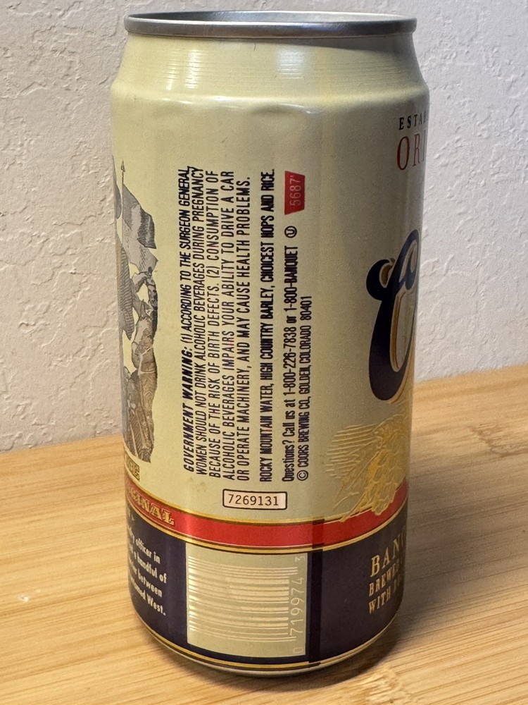Coors John Wayne - Cavalryman - Empty Beer Can bottom-opened