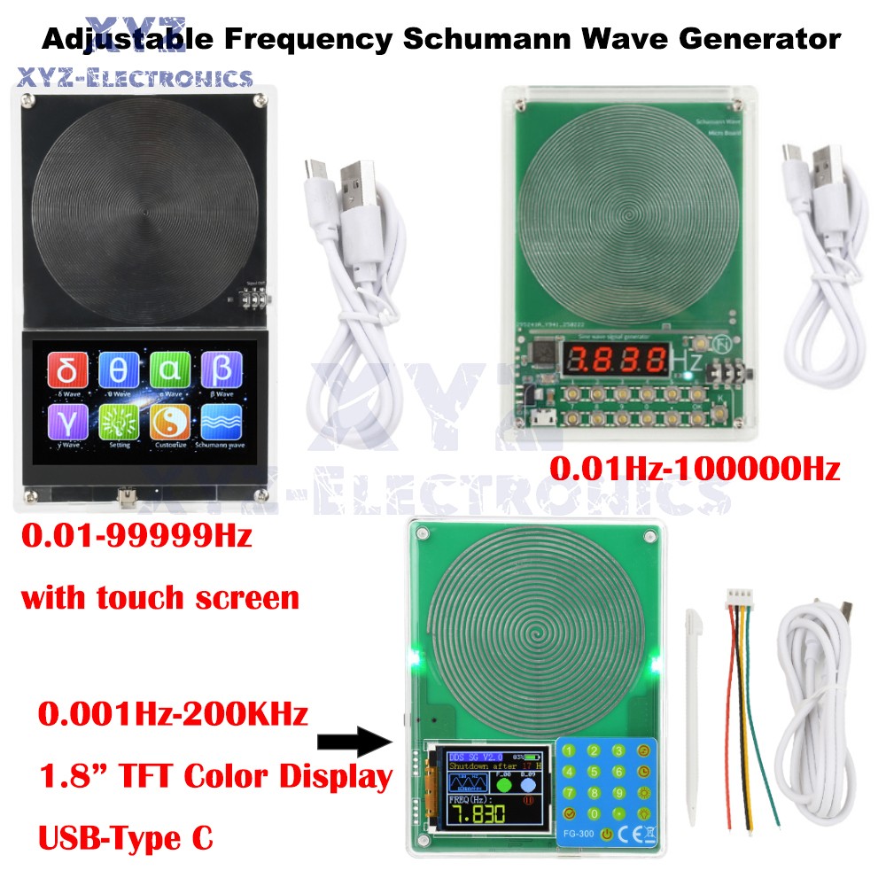 Digital Schumann Wave Generator Pulse Sine Frequency Adjustable Multi-Waveform
