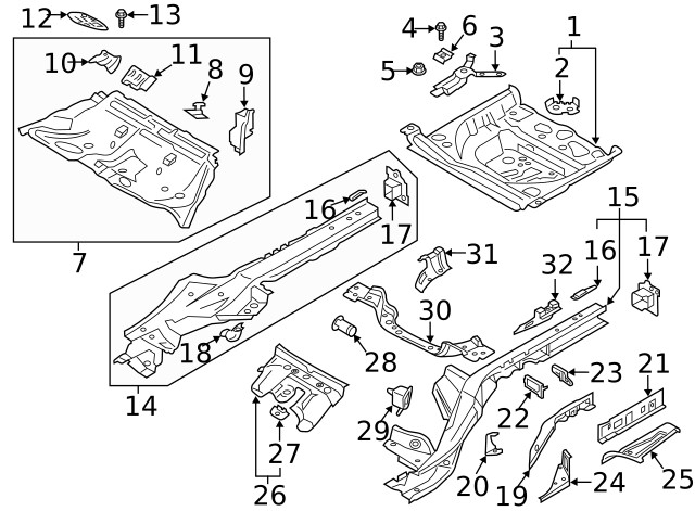 Genuine Audi Front Muffler Support 4M0-253-099
