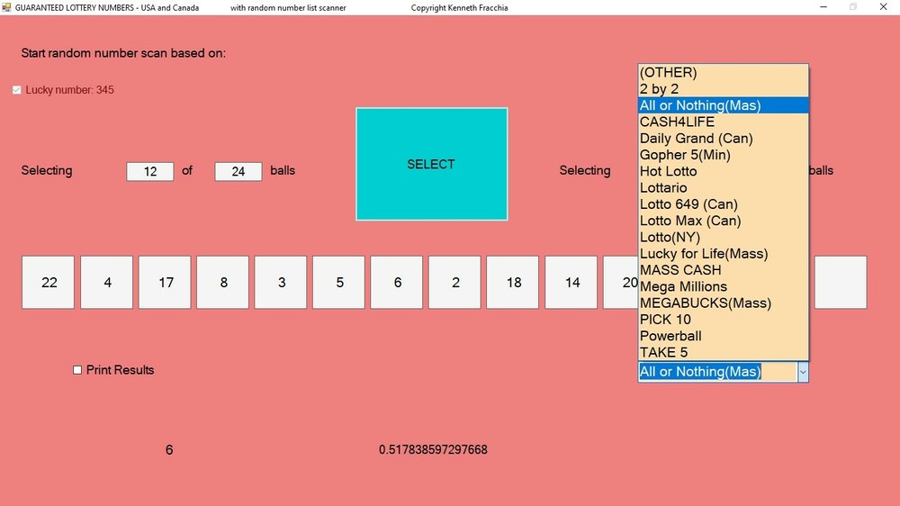 Guaranteed Lottery Numbers software - USB Flash Drive