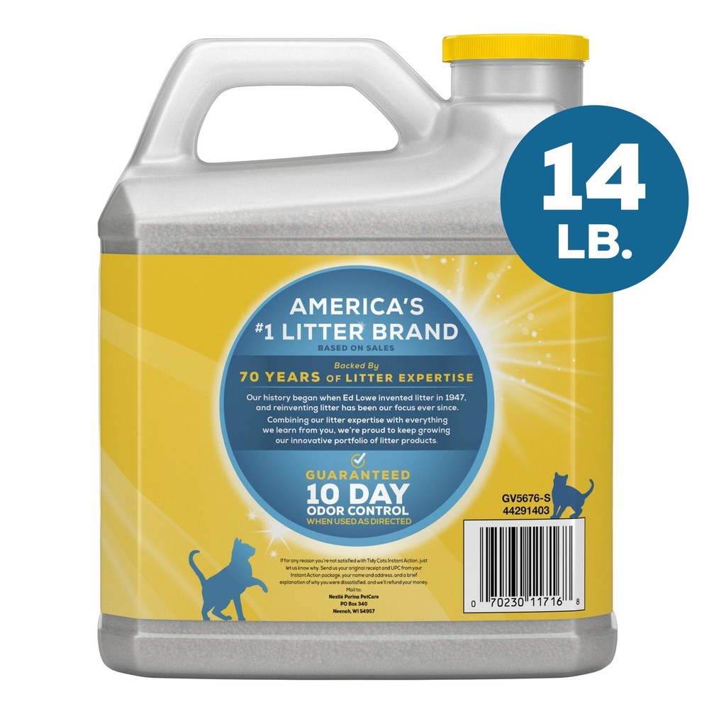 Instant Action Clumping Cat Litter Quick-Release Deodorizing Floral Scent 14 lb