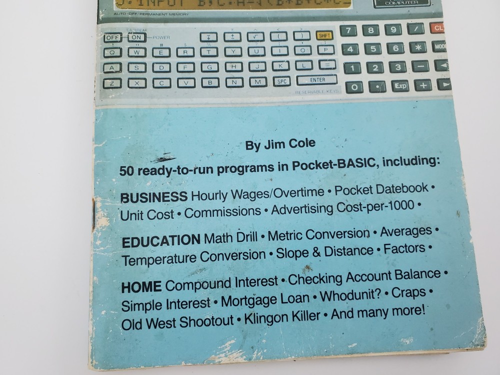 Radio Shack TRS-80 Pocket Computer Case Program Instruction Booklet