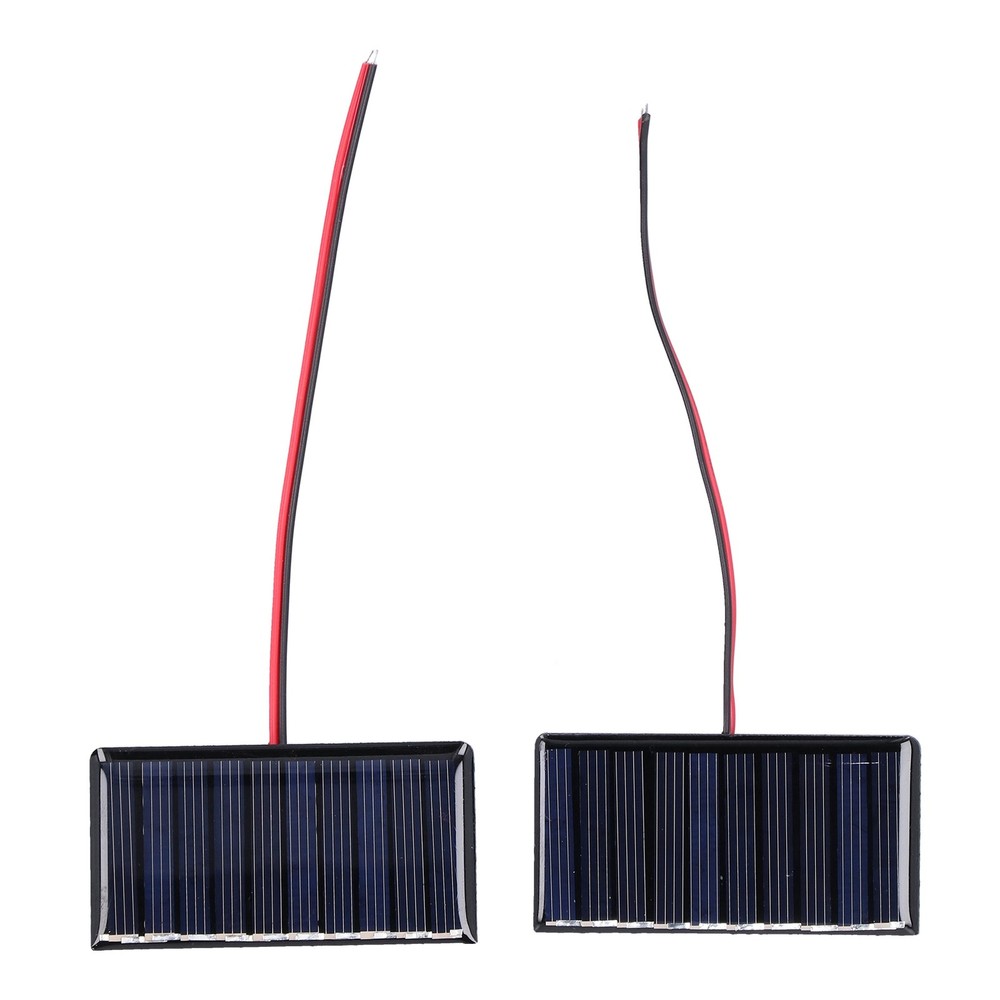 2Pcs Solar Panel Module Polysilicon Micro Mini Glue Power Solar Cells New
