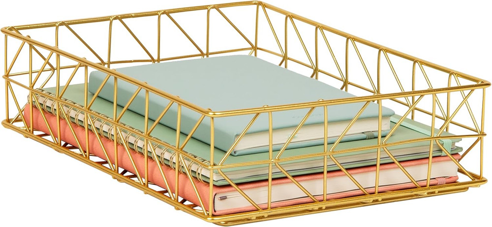 Document Organizer, Desktop Organizer, File Storage, Modern, Office, Metal, 9.5"