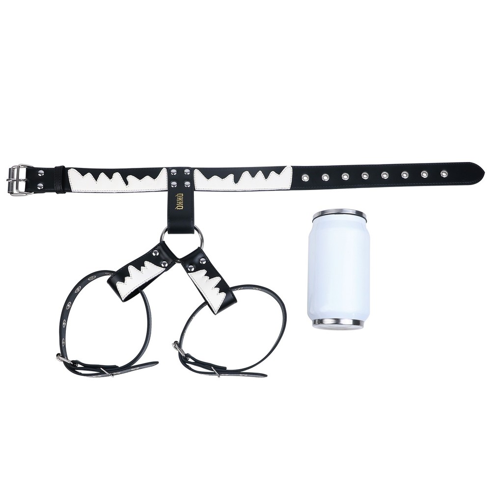 Breast Bondage Harness Device Adjustable PU Leather Restraint for BDSM