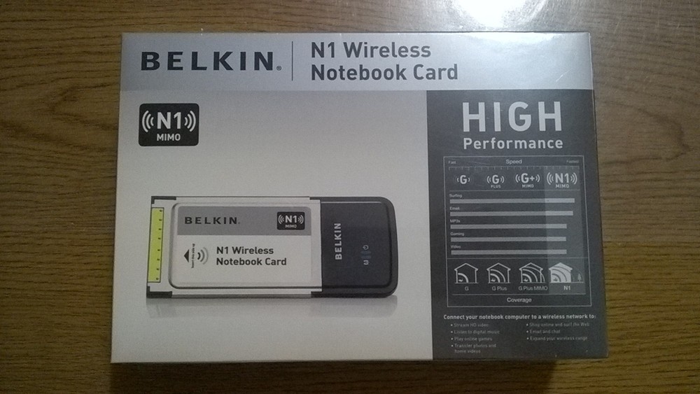 Belkin N1 Wireless Notebook Card High Performance 