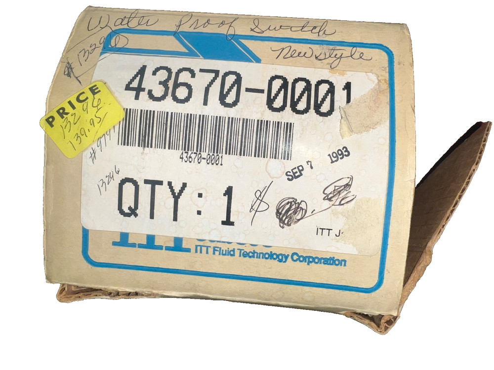 43670-0001 Jabsco Water Proof Switch