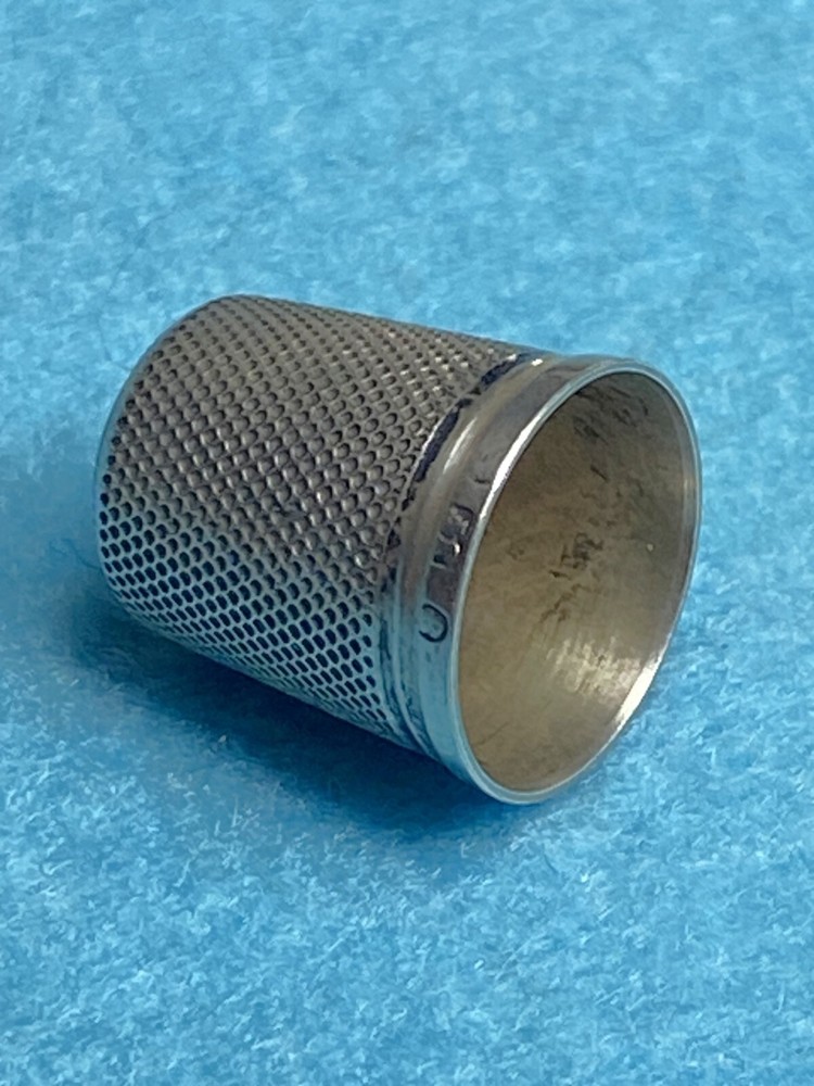 Small Silver Thimble with Hallmarks
