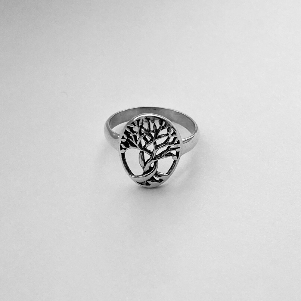 Sterling Silver Medium Tree of Life Ring, Fortune Ring, Silver Rings, Leaf Ring