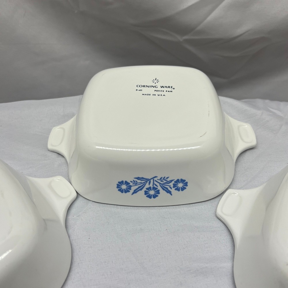 Corning Ware Petite Pan Blue Cornflower Square Baking Dish Set