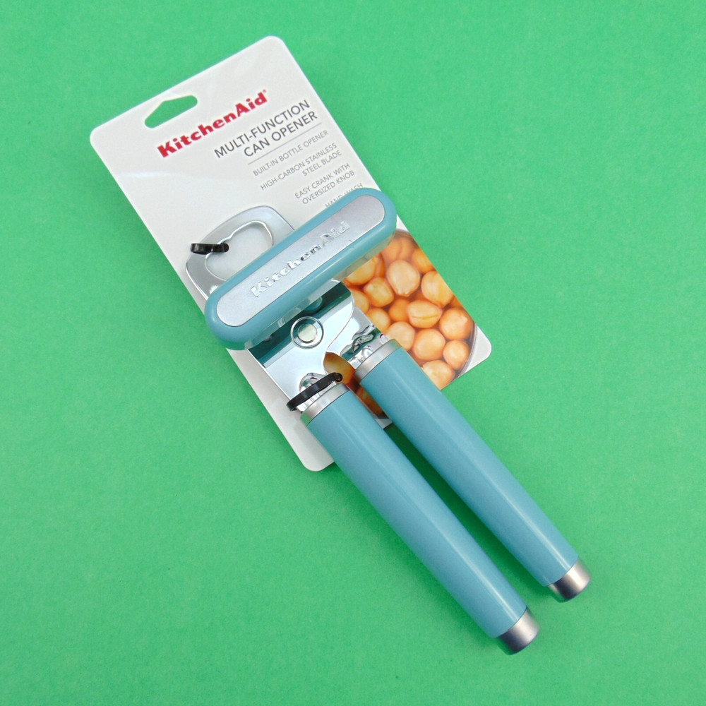 KitchenAid Multi-Function Can Opener w/ Bottle Opener w/ Ergonomic Handle Aqua