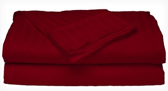 Fine 400 Thread Count 100% Cotton Sateen Bed Sheet Dobby Stripe
