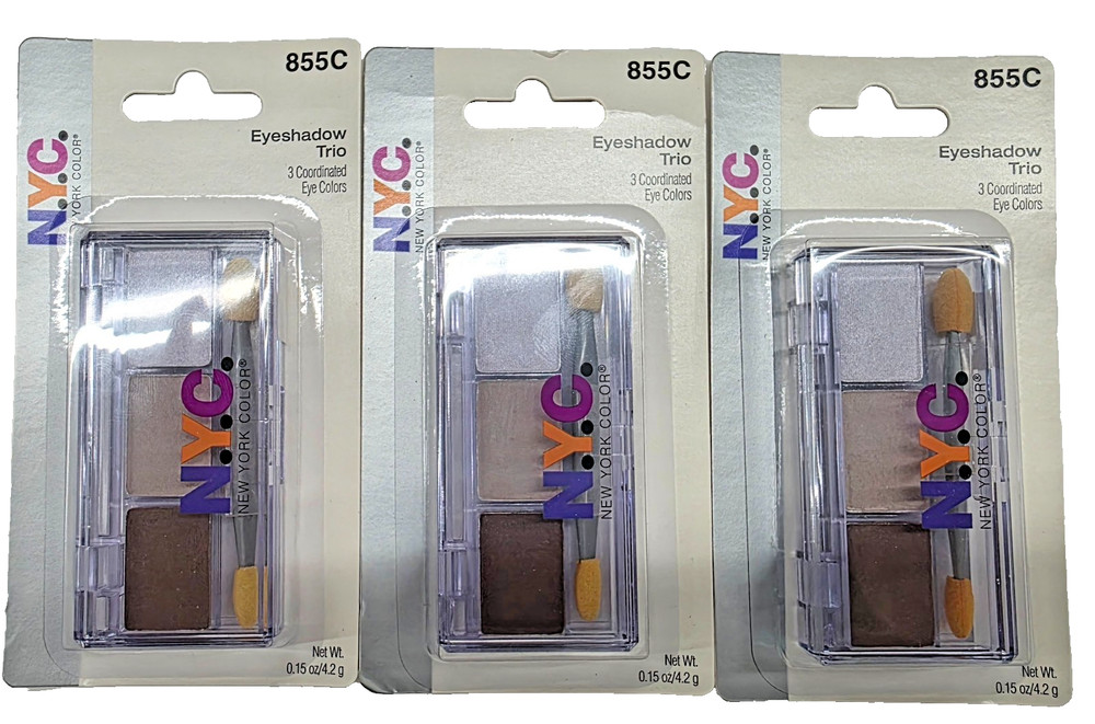 3 Pack NYC BROWSER Eyeshadow Trio 3 Coordinated Eye Color-855C