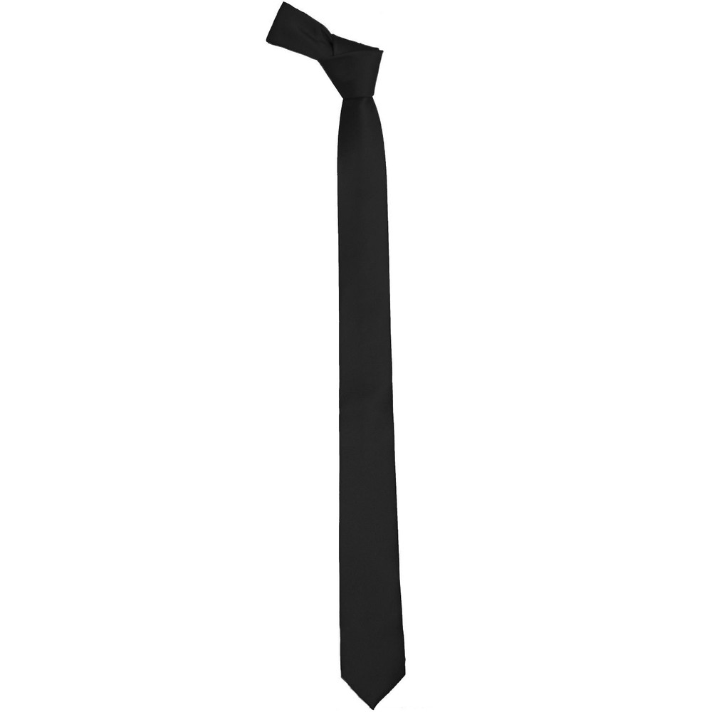 K. Alexander Skinny Ties - Multiple Solid Colors - Classic 2" width Black