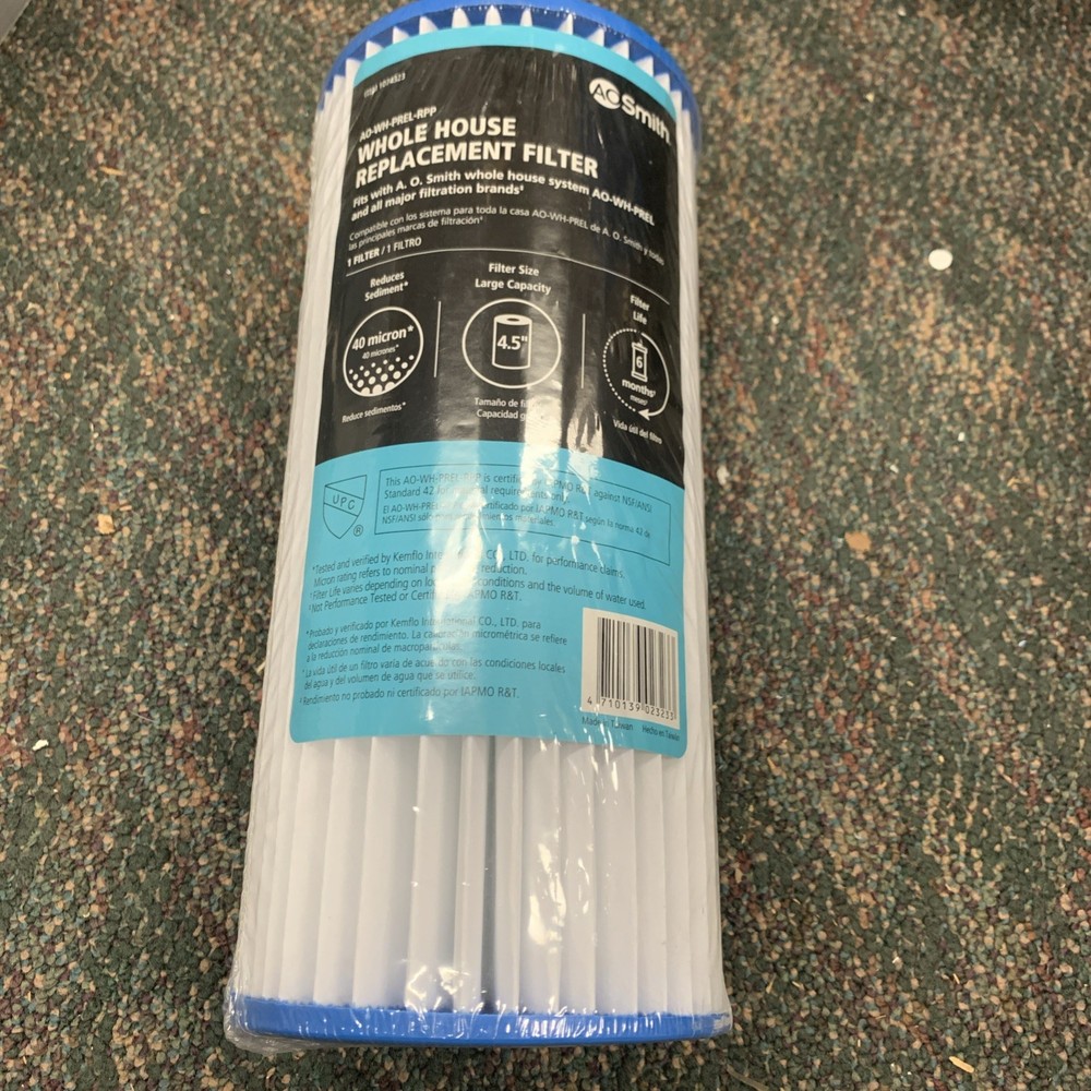 A.O. Smith Whole House Replacement Filter AO-WH-PREL-RPP Item 1074323 4.5"