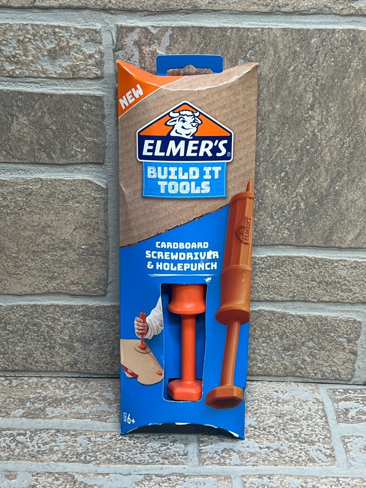 Elmers Build It Tools Screwdriver & Holepunch Construct And Create Cardboard 6+