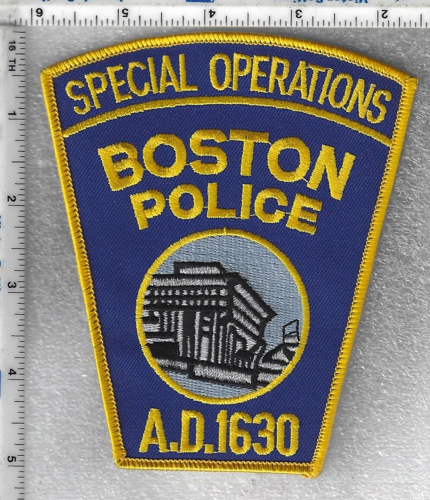 Boston Police Special Operations  (Massachusetts)  Blue Shoulder Patch