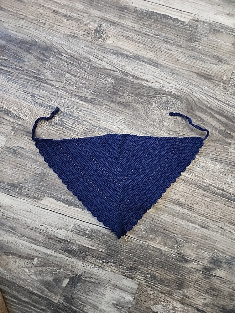 Medium Crocheted bandana Navy