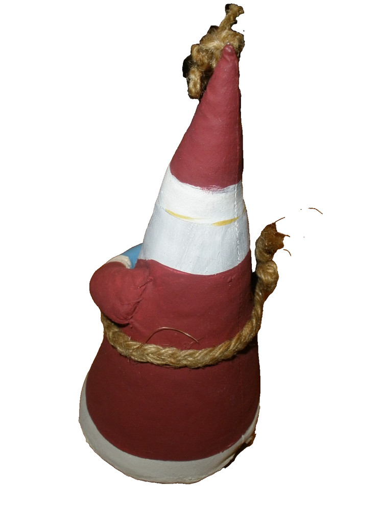 Hand Painted Santa Figure 6" EUC
