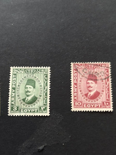 1936 EGYPT # # M12,M13, ARMY POST, USED
