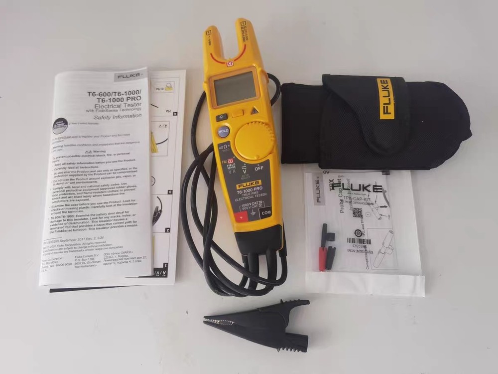 Fluke T6-1000 pro Electrical Tester Fieldsense 1000V AC/DC True RMS&Fluke case