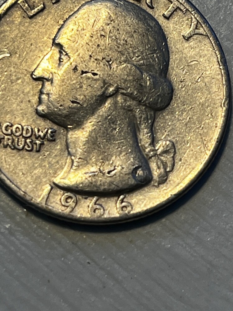 Extremely Rare 1966 Washington Quarter with Doubling Error, no mint mark