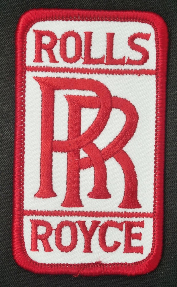 Rolls Royce Red & White Patch 3 1/2" by 2"