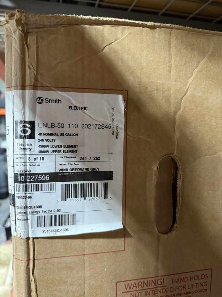 AO Smith ENLB-50 110 202173S45 Gallon Residential Electric Water Heater