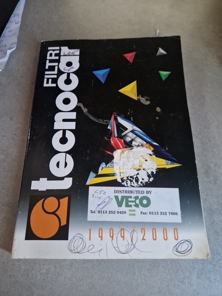 Filtri Tecnocar Filter Parts Book 1999/2000. Reference Catalogue