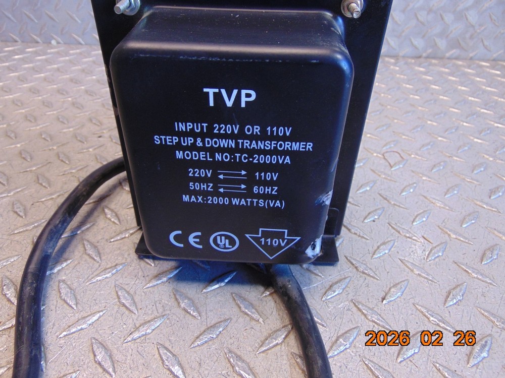 TVP TC-2000VA STEP UP & DOWN TRANSFORMER 2000W