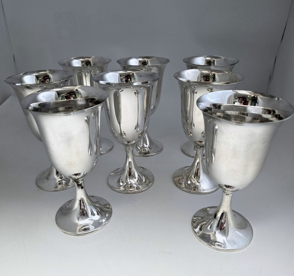 Sterling Silver Goblets by Preisner Set of 8