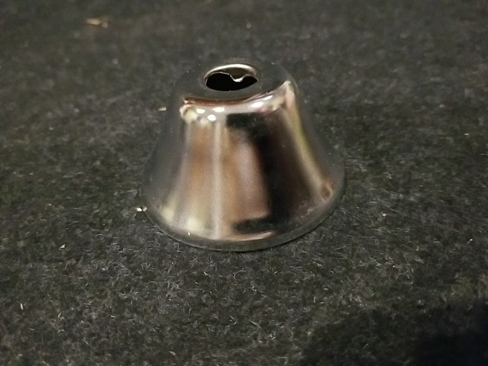1/2" Deep Bell Escutcheon Chrome finish 1/2" OD - NOS -- 4 PACK