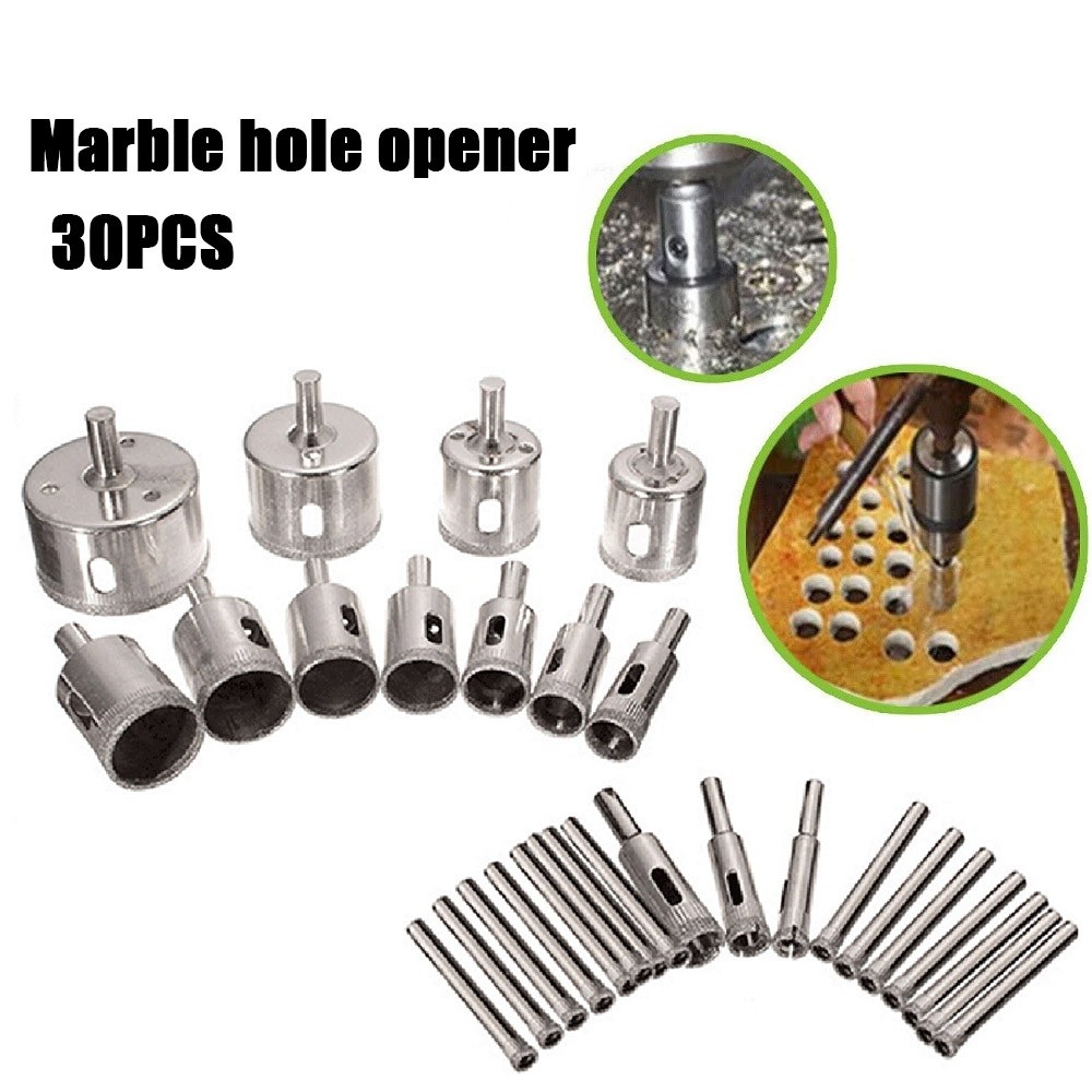 Diamond Cutter Diamond Drill Bit Set Hole Saw Drill Bit 30pcs Hole Maker ☾ ๑