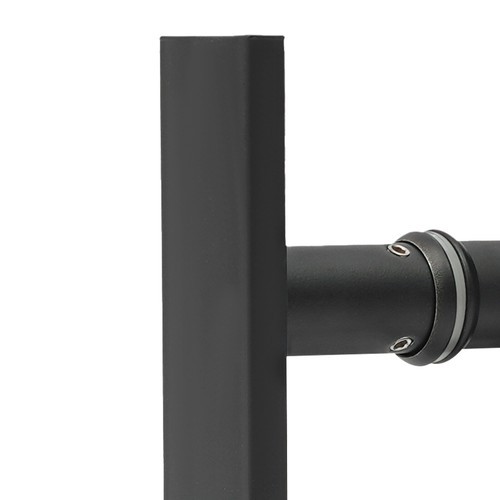 Double Sided Stainless Steel Door Handle H Shape Push Pull Door Handle Black