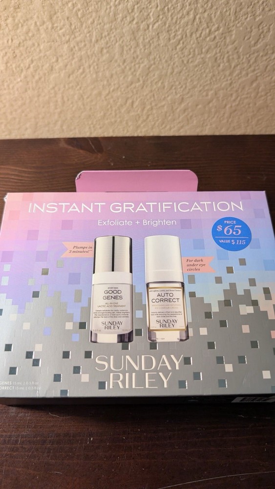 Sunday Riley Instant Gratification Exfoliating Set Good Genes Auto Correct