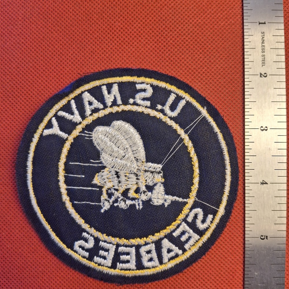 US Navy WW2 Era SeaBees on Wool Patch