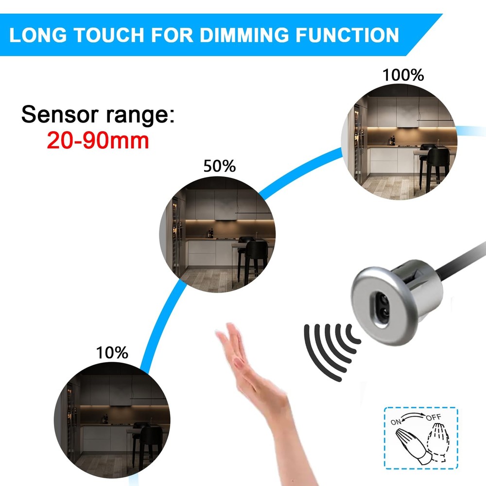 Motion Light Switch, IR Handwave Activated Dimmable Light Switch for Closet L...
