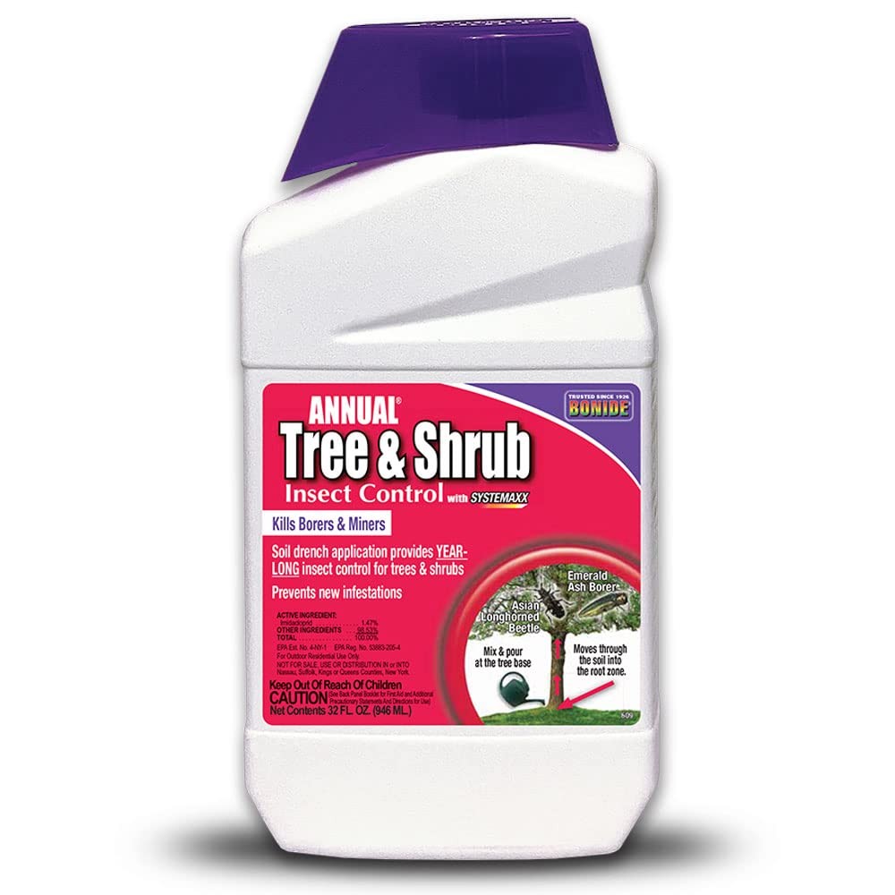 Bonide Annual Tree & Shrub Insect Control with Systemaxx, 32 oz, Concentrate
