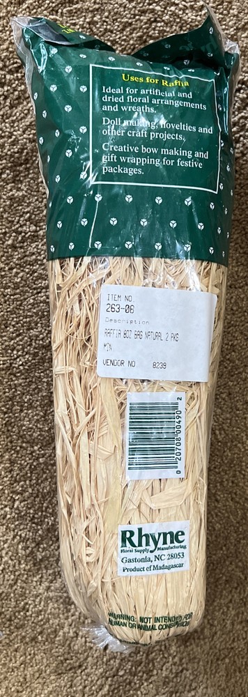Raffia, Natural Madagascar 8oz