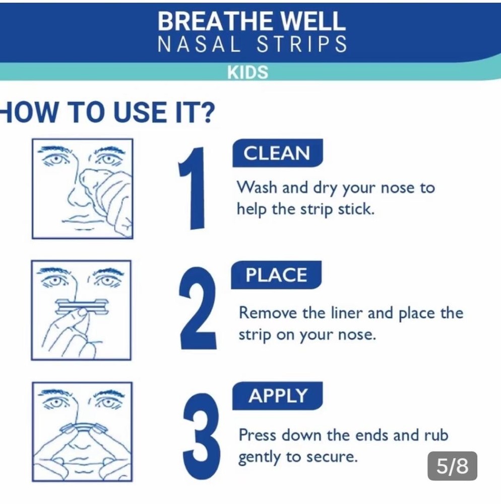 BREATHE WELL NASAL STRIPS CLEAR