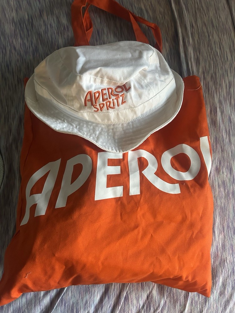 Aperol spritz bucket hat and tote