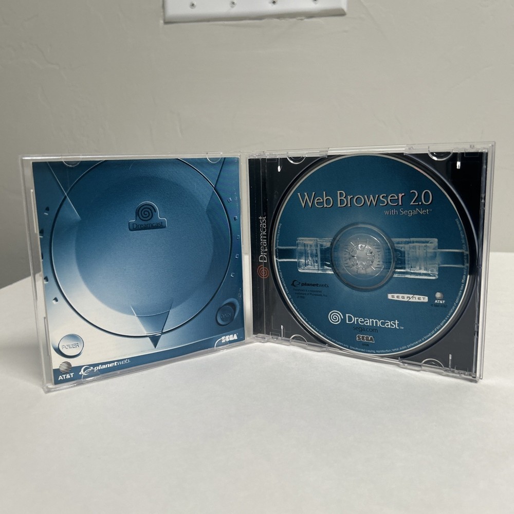 NEW Sega Dreamcast Web Browser 2.0 Seganet CD 2000 Software Clean Disc