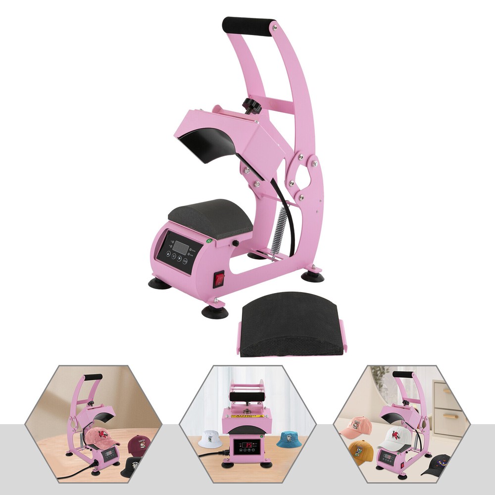 500W Hat Heat Press Machine Temperature Control Heating Plate Cap Press Machine