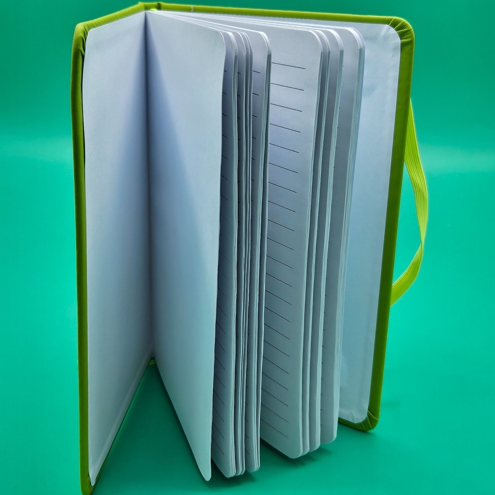 Teamwork Makes The Dream Work Lined Blank Notebook Journal Lime Green Matte NEW