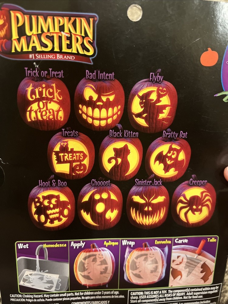 Pumpkin' Masters Carving Kit, 10 Patterns Included- NEW
