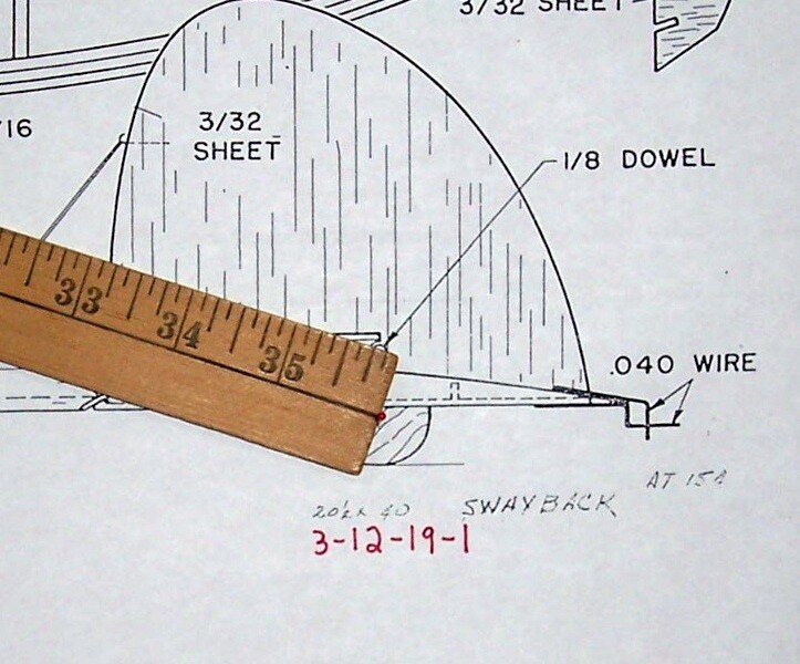 Air Trails SWAYBACK PLAN + CONSTRUCTION ARTICLE for 36" 1/2A FF Model Airplane